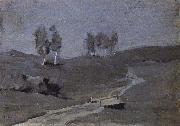 Levitan, Isaak Shadow moon night oil painting